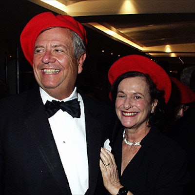 The event's chairman, former Primedia chief William F. Reilly, and Marcia Stein, executive director of Citymeals-on-Wheels, wore berets from Philadelphia Rapid Transit.