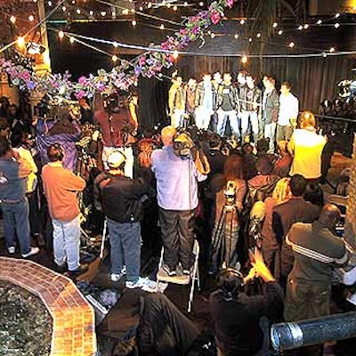 The five members of 'NSync posed with Madame Tussaud's new wax figures of the band at a press event at the museum.