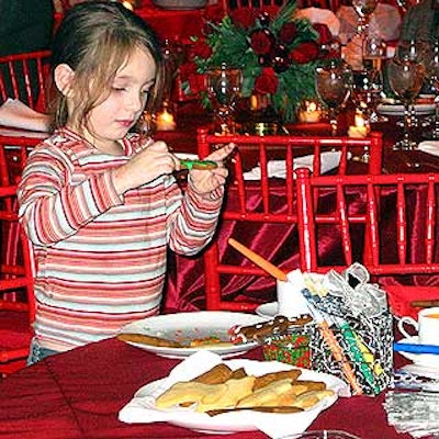 At Citibank's holiday party at the New York State Theater, kids were invited to decorate their own cookies during dinner.