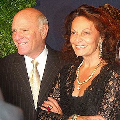 Event co-chairs Diane von Furstenberg and Barry Diller posed for pictures at the 49th annual show.