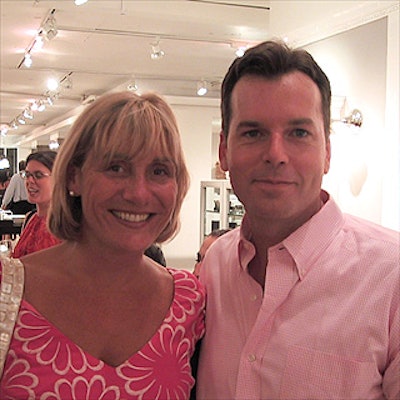 Susan Magrino and Scott Currie of Susan Magrino Agency mingled with guests at the Waterworks store opening, an event they planned.