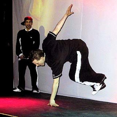 Break-dancers from Stepfenz performed for guests on Show's stage.