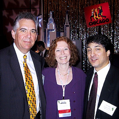 At the HSMAI Sales & Marketing Summit 2000 awards luncheon, summit co-chair Frank Stapleton (left) posed with his wife, Kathie Stapleton, executive director of HSMAI’s Big Apple Chapter; and Nicholas Celeste of The New York Times, the luncheon’s sponsor.