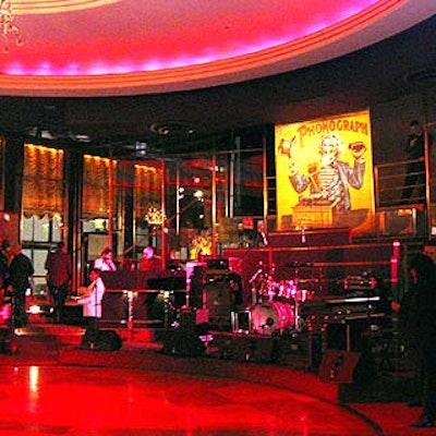 The evening's performances took over a jam session area set up with instruments and audio equipment.