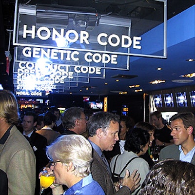Guests crowded the bar at Bar Code during DigitalConvergence.com's product preview.