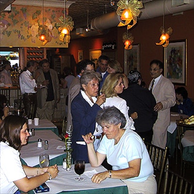 The Italian restaurant Goodfellas Trattoria & Pizzeria hosted a cocktail party preceding a reading of The Women.