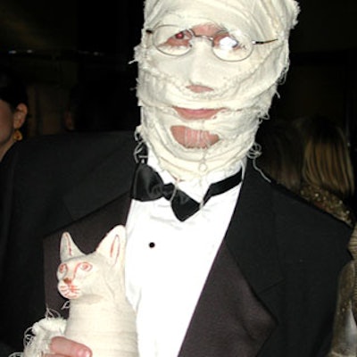 One guest dressed as a mummy carried a mummified cat doll