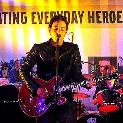 Jakob Dylan and his band the Wallflowers headlined a mini concert at Volvo's Volvo for Life awards at Times Squares Studios for a crowd of Volvo employees and media folks.