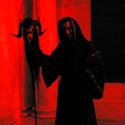 An actor dressed as the devil welcomed guests into hell at the Young Lions of the New York Public Library's Dante: the Devil and the Divine benefit.