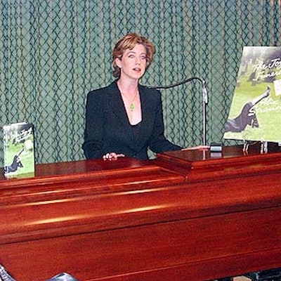 At the launch party for her book, The Joy of Funerals, author Alix Strauss addressed guests from behind a casket in the Frank E. Campbell funeral home.