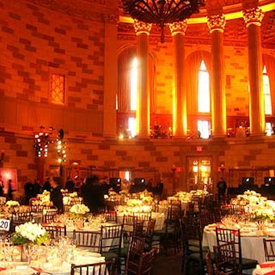 Dinner tables dotted the main portion of Gotham Hall.