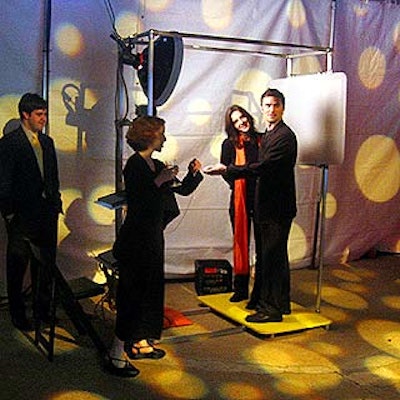 Photographer Mark Van S. and design firm Pentagram put together a photo booth where guests could snap their own portraits using a digital camera.