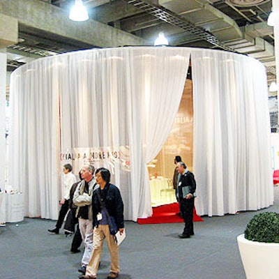 A special display devoted to Italian design had a huge circular wall of semi-sheer white curtains.