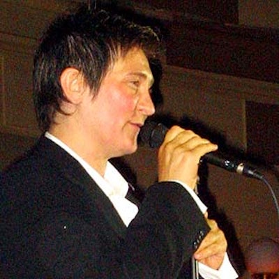 K. D. Lang, one of the 'Audi 8,' performed a short set after the light show.