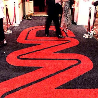 A long carpet was branded with the black and red CNN logo.