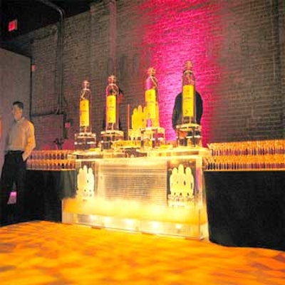 A Ketel One-sponsored ice bar featured the movie's logo.