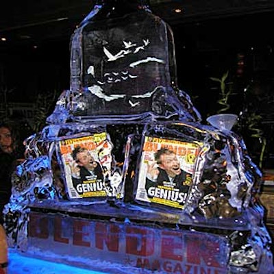 At Blender magazine's MTV Video Music Awards after-party at Tao, Ice Art froze covers of Blender's most recent issue featuring Radiohead front manThom Yorke in ice sculptures.