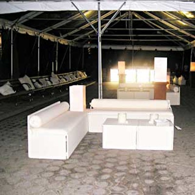 Matthew David Events provided white seating areas under the tent.