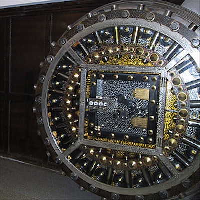 The open door of the vault leading into the unique event space at Vine.