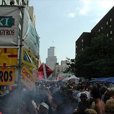 At the end of the parade route, a festival offered parade goers food and drink vendors and tents from various sponsors and organizations.