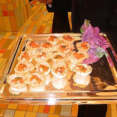 Glorious Food served hors d'oeuvres inside Dia: Chelsea's lobby.