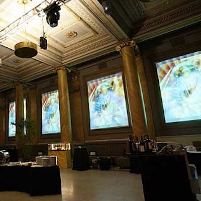 Dorian Orange projected custom-made video projections onto Capitale's walls.