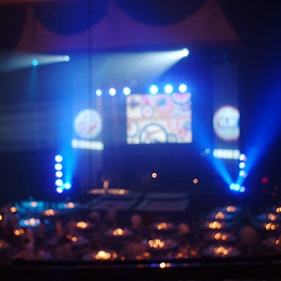WhiteLeaf Entertainment designed the evening's lighting, which included the U.S. Ski and Snowboard Team logos projected on the stage.