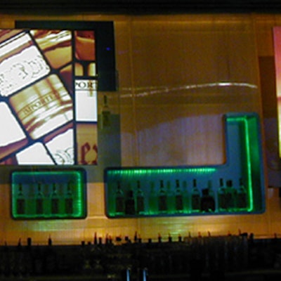 Video screens posted around Mynt showcased GQ's strategic partners.