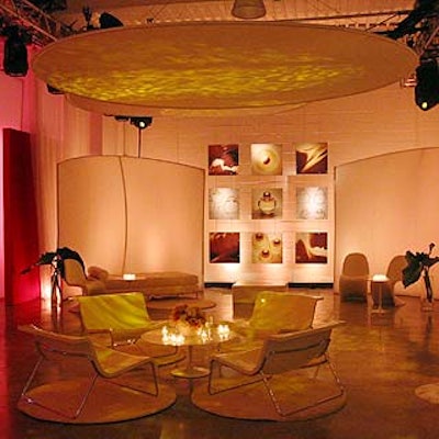 Matthew David Events created a warm, soothing atmosphere for the launch of Lancome's new fragrance, Attraction, at Splashlight Studios.