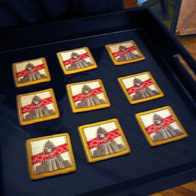 At the end of the night, the wait staff passed out cookies decorated like Monopoly cards.