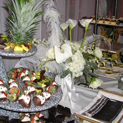 Decadent desserts awaited late-night nibblers.