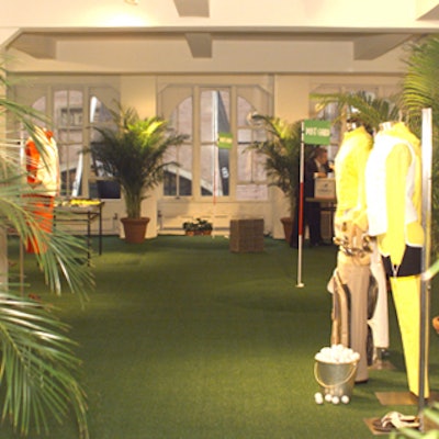 Mannequins dressed in Post Card's golf gear were prominently displayed throughout the store.