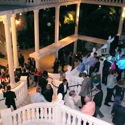 The patio of Villa Ferrari served as a social hangout for guests on their way to admire the yachts.