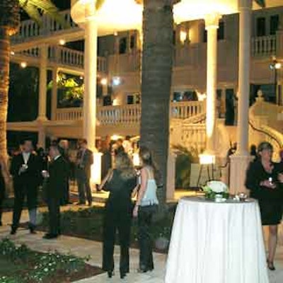 Outside the main house, guests enjoyed the social atmosphere.