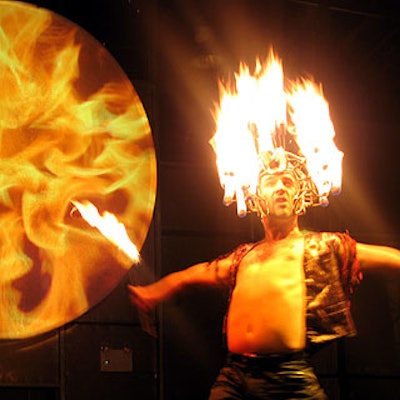 Pyrotechnic artist Flambeaux entertained 650 guests at Crobar for the third annual BiZBash Event Style Awards.