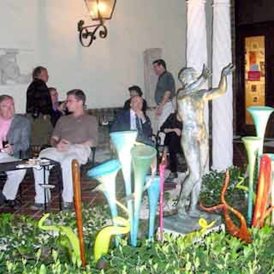 The Museum's outdoor garden offered guests a place to mingle and munch amidst Chihuly's garden installations, which were site-specific and created exclusively for the venue.