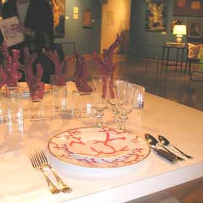 The Art of Table Decorating exhibit at the Lowe Art Museum showcased LeBasque Production's table with vintage coral used as décor.