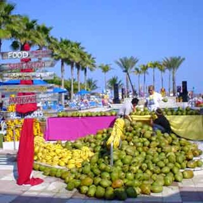 Fun, festive and colorful decorations filled the site of the Miami Heat Family Festival at the Surfcomber Hotel.