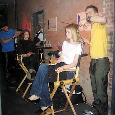 Event sponsor Pantene set up hairstyling stations where guests could get curled and flat-ironed by Pantene stylists.