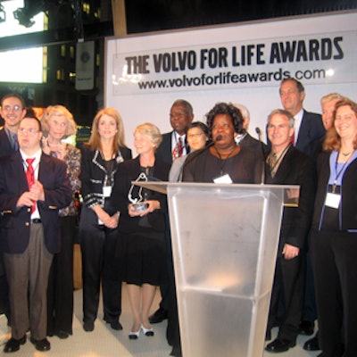 Award winners and honorees posed for pictures.