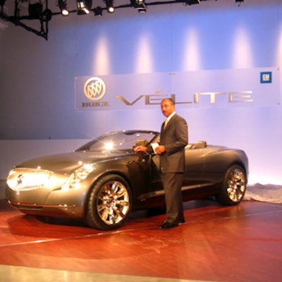 General Motors unveiled the Buick Velite concept car at a press conference and dinner at Splashlight Studios.