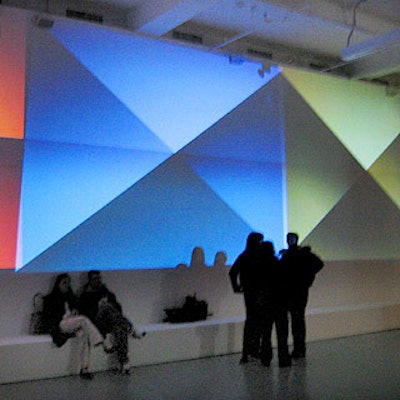 Trollbäck & Company's projections provided the decor at the design firm's fifth anniversary party at the Art Directors Club.