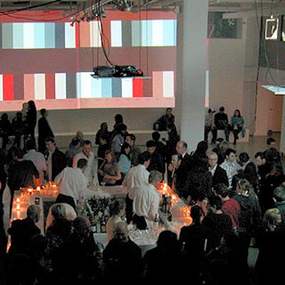 The bar, brought in by Kadan Productions and staffed by the Art of Eating, provided a central hangout for many of the company's guests.
