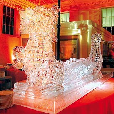 Extraordinary Events brought in a giant ice dragon for a 'Tokyo-a-go-go'-themed Starwood event.