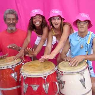 Bongo players from Le Spam Allstars got into the groove while supporting players helped them jam.
