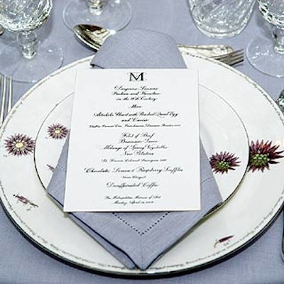 Lead sponsor Asprey supplied porcelain china and Murano crystal for the tabletops. (Photo courtesy of the Metropolitan Museum.)