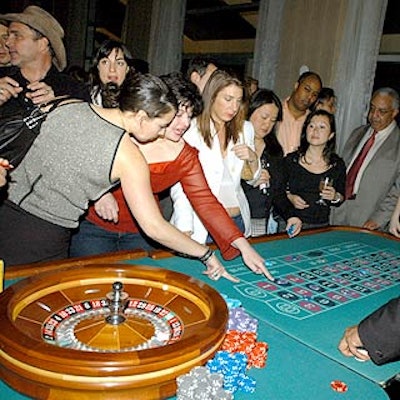 Guests could also gamble at a roulette table from Minnesota Fats. (Photo by Karen Cattan/Condé Nast Traveler)