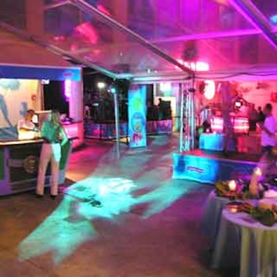 With tenting, lights and food stations, the Clevelander and the SoBe U Coporate Events Program transformed the outdoor patio to impress guests.