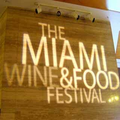 The InterContinental Hotel Miami used lighting effects projected on walls to announce the Miami Wine & Food Festival.