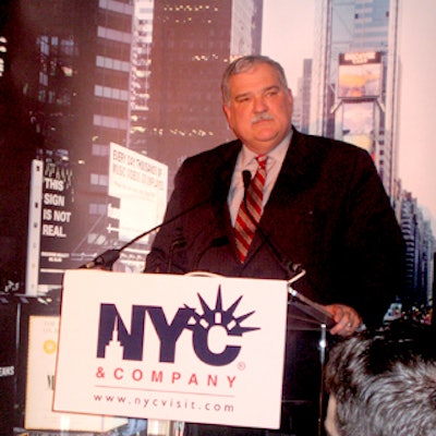 Bill Harris, C.E.O. of the Republican National Convention, received an award for helping to bring the big event to New York.